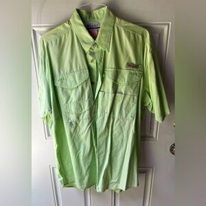 Columbia Men’s Fishing Shirt Size Large Green